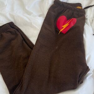 Aviator nation brown sweatpants worn once